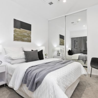 apartment renovation plush bedroom